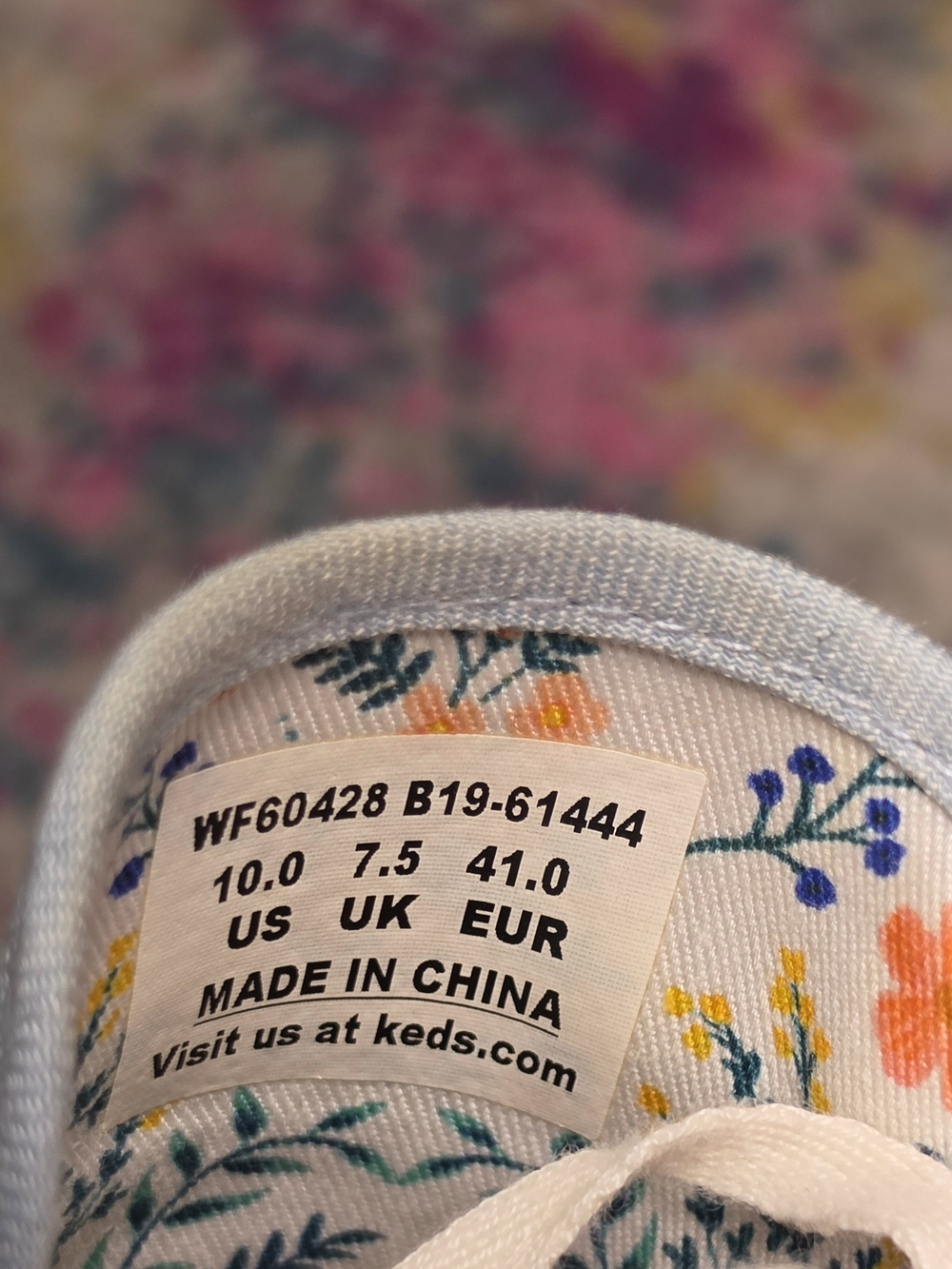 Keds x Rifle Paper Co Rosalie Embroidered Triple Kick Sneakers Size 10 - Picture 6 of 7